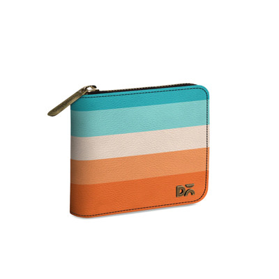 Women Multicoloured Striped Zip Around Wallet