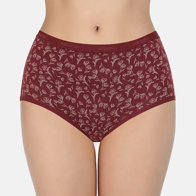 Women Pack Of 3 Cream & Maroon Briefs