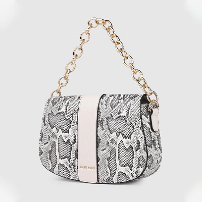 Black & White Textured Satchel